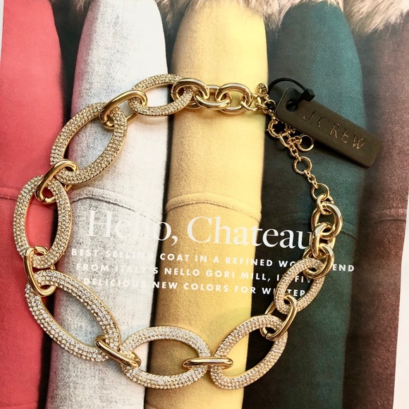 NWT Price Firm J.Crew Pavé link necklace - Picture 4 of 17